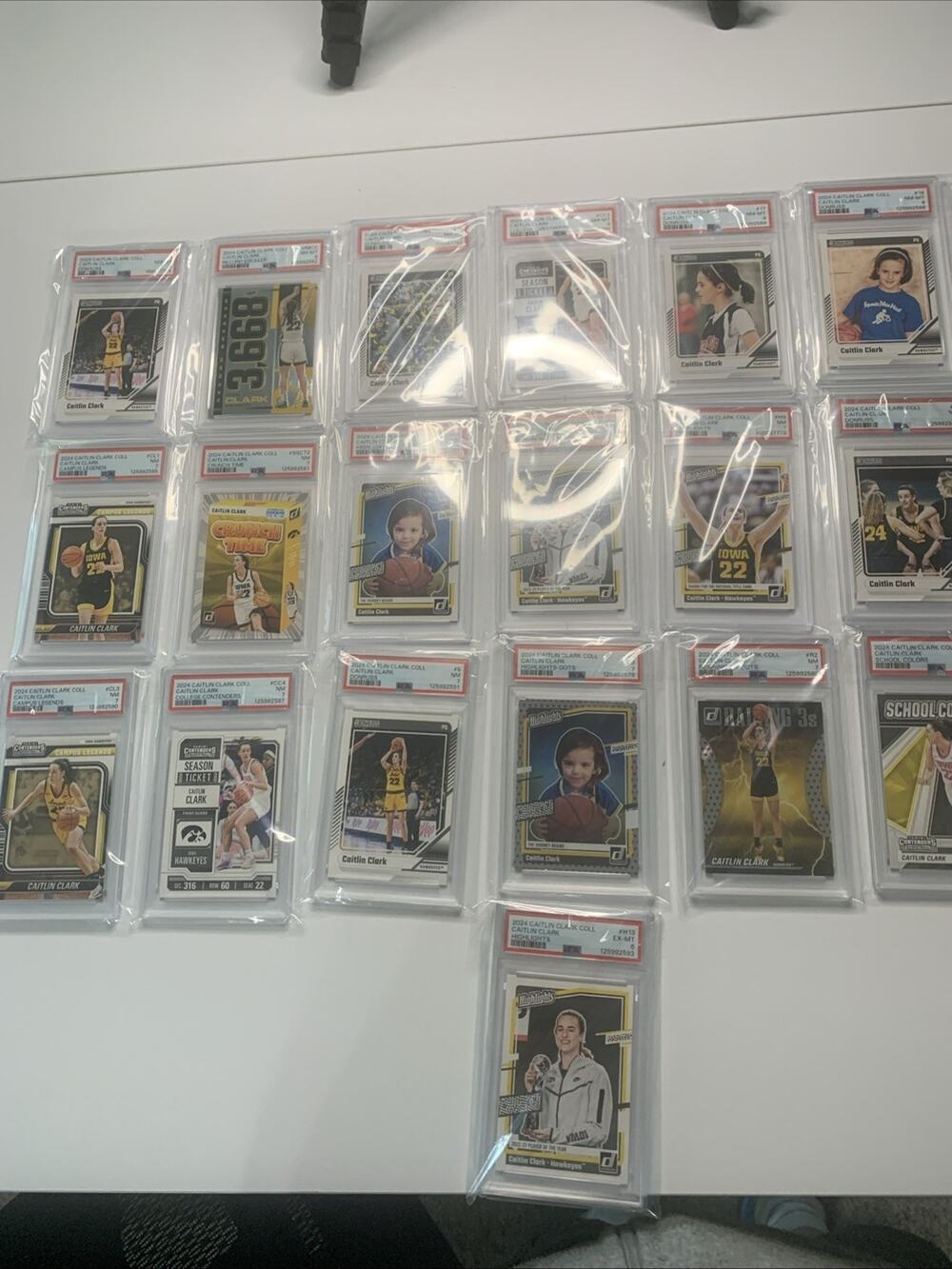 Caitlin Clark PSA Lot Of 19